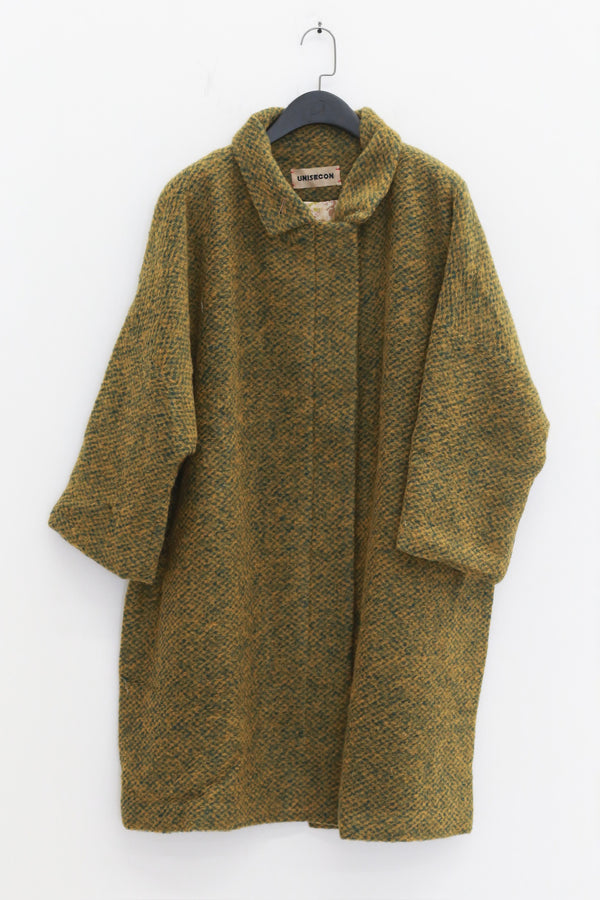 UNISECON 25 Autumn and Winter Loose Stand Collar Coat USC-U12W01-moss